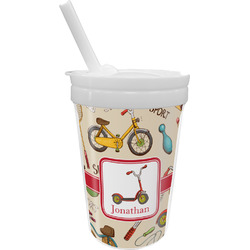 Vintage Sports Sippy Cup with Straw (Personalized)