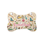 Vintage Sports Bone Shaped Dog Food Mat (Small) (Personalized)