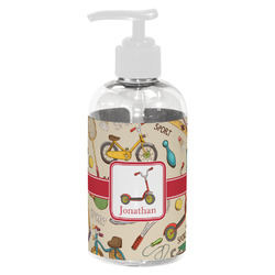 Vintage Sports Plastic Soap / Lotion Dispenser (8 oz - Small - White) (Personalized)