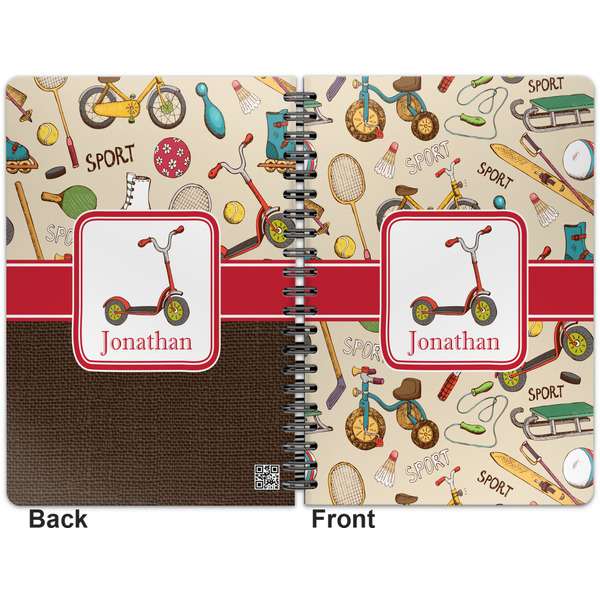 Vintage Sports Spiral Journal 7 x 10 - Apvl