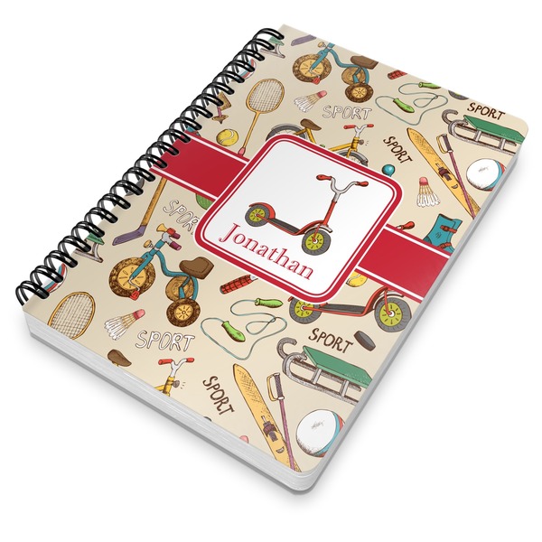 Vintage Sports Spiral Journal 7 x 10 - Main