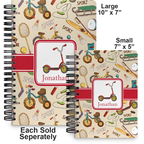 Vintage Sports Spiral Journal - Comparison