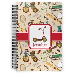 Vintage Sports Spiral Notebook (Personalized)