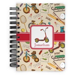 Vintage Sports Spiral Notebook - 5x7 w/ Name or Text