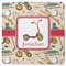 Vintage Sports Square Rubber Backed Coaster (Personalized)