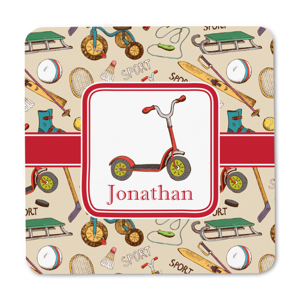 Vintage Sports Square Fridge Magnet - FRONT