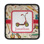 Vintage Sports Iron On Square Patch w/ Name or Text