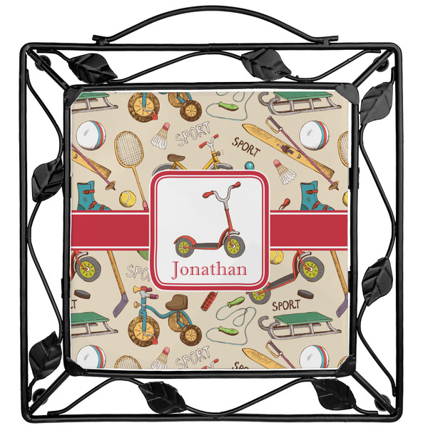 Custom Vintage Sports Square Trivet (Personalized)
