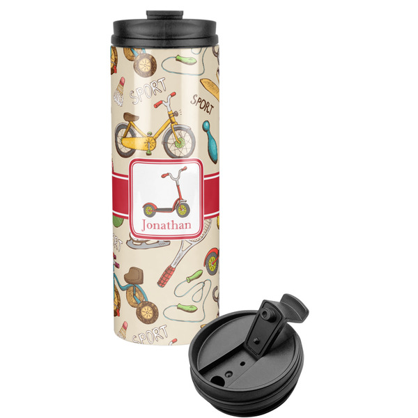 Custom Vintage Sports Stainless Steel Skinny Tumbler (Personalized)