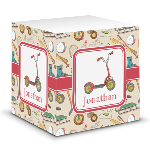 Custom Vintage Sports Sticky Note Cube (Personalized)