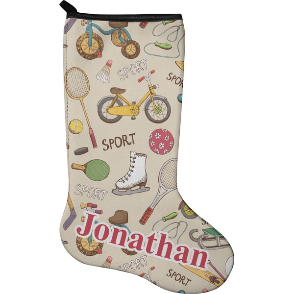 Custom Vintage Sports Holiday Stocking - Neoprene (Personalized)
