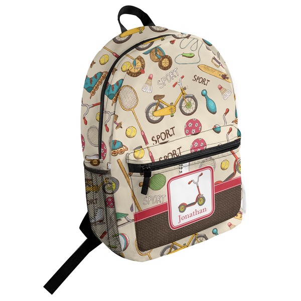 Custom Vintage Sports Student Backpack (Personalized)