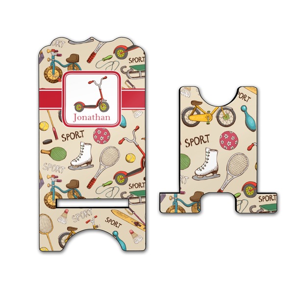 Vintage Sports Stylized Phone Stand - Front & Back - Large