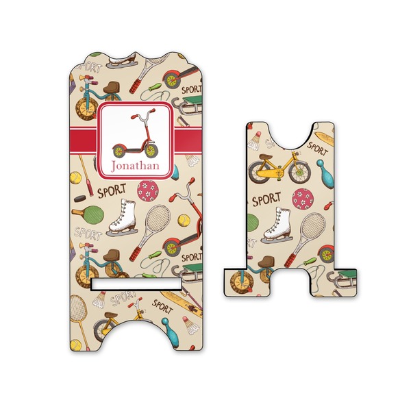 Vintage Sports Stylized Phone Stand - Front & Back - Small