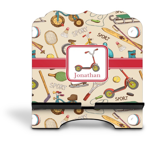 Vintage Sports Stylized Tablet Stand - Front without iPad