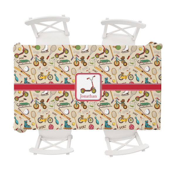 Custom Vintage Sports Tablecloth - 58"x102" (Personalized)