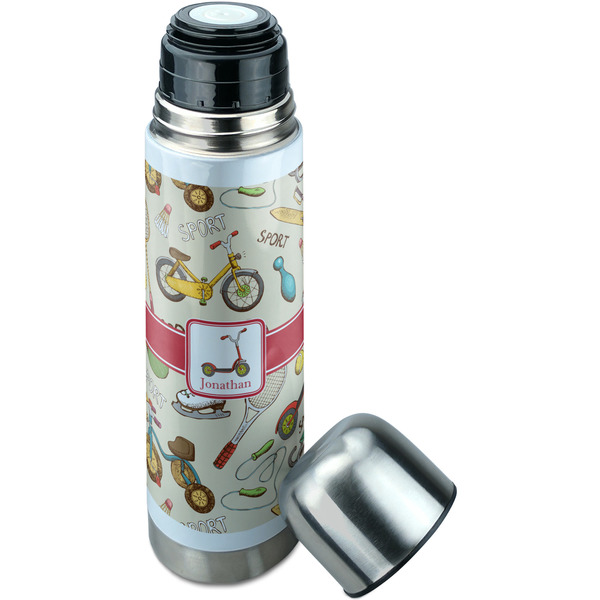 Vintage Sports Thermos - Lid Off