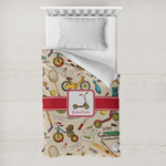 Vintage Sports Toddler Duvet Cover w/ Name or Text