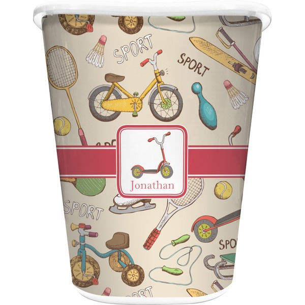 Custom Vintage Sports Waste Basket (Personalized)