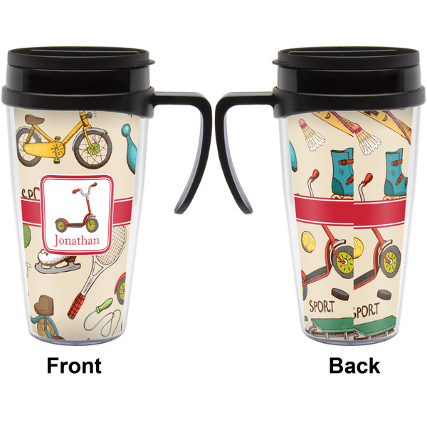 Vintage Sports Travel Mug with Black Handle - Approval