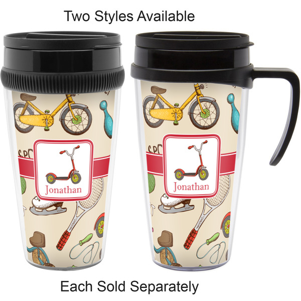 Vintage Sports Travel Mugs - with & without Handle