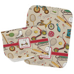 Vintage Sports Burp Cloths - Fleece - Set of 2 w/ Name or Text