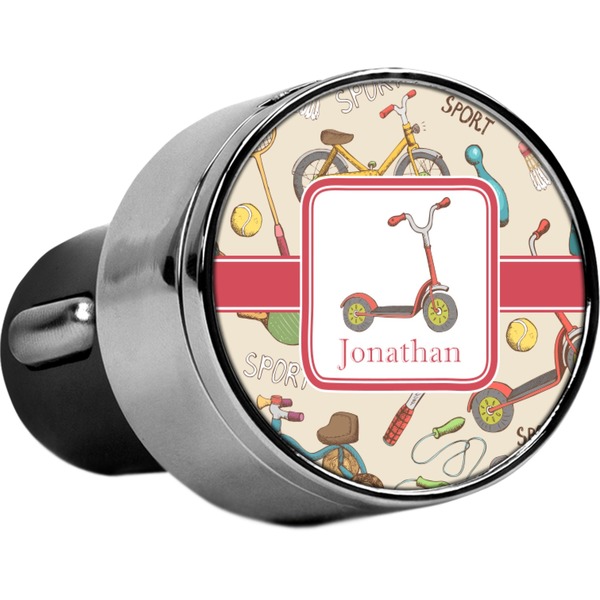 Custom Vintage Sports USB Car Charger (Personalized)