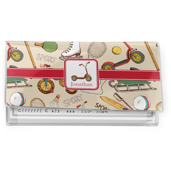 Custom Vintage Sports Vinyl Checkbook Cover (Personalized)