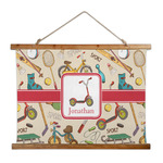 Vintage Sports Wall Hanging Tapestry - Wide (Personalized)