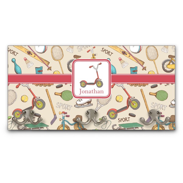 Custom Vintage Sports Wall Mounted Coat Rack (Personalized)