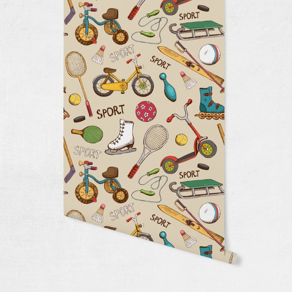 Vintage Sports Wallpaper on Wall