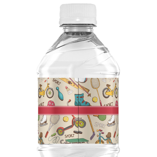 Vintage Sports Water Bottle Label - Back View