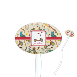 Vintage Sports Oval Plastic Stir Sticks (Personalized)