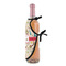 Vintage Sports Wine Bottle Apron - DETAIL WITH CLIP ON NECK