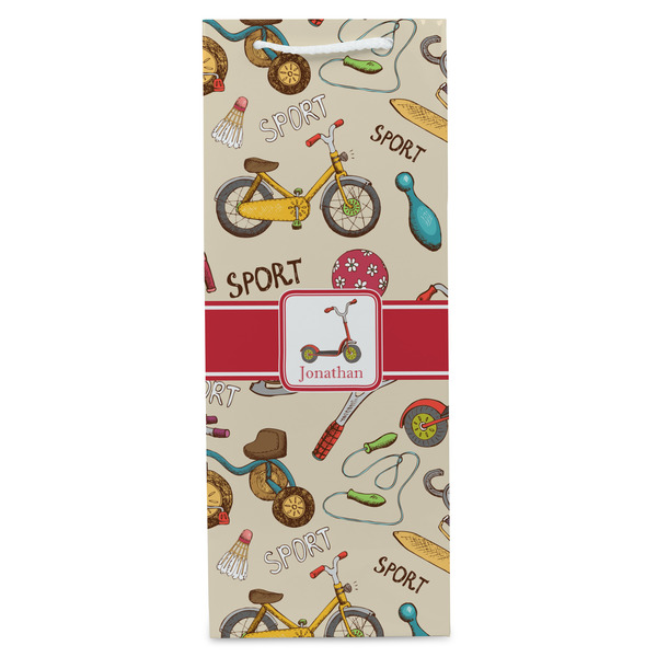 Vintage Sports Wine Gift Bag - Gloss - Front