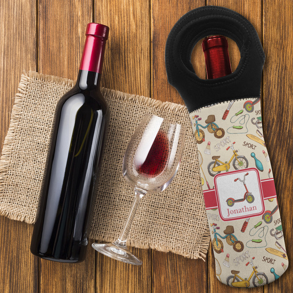 Vintage Sports Wine Tote Bag - FLATLAY