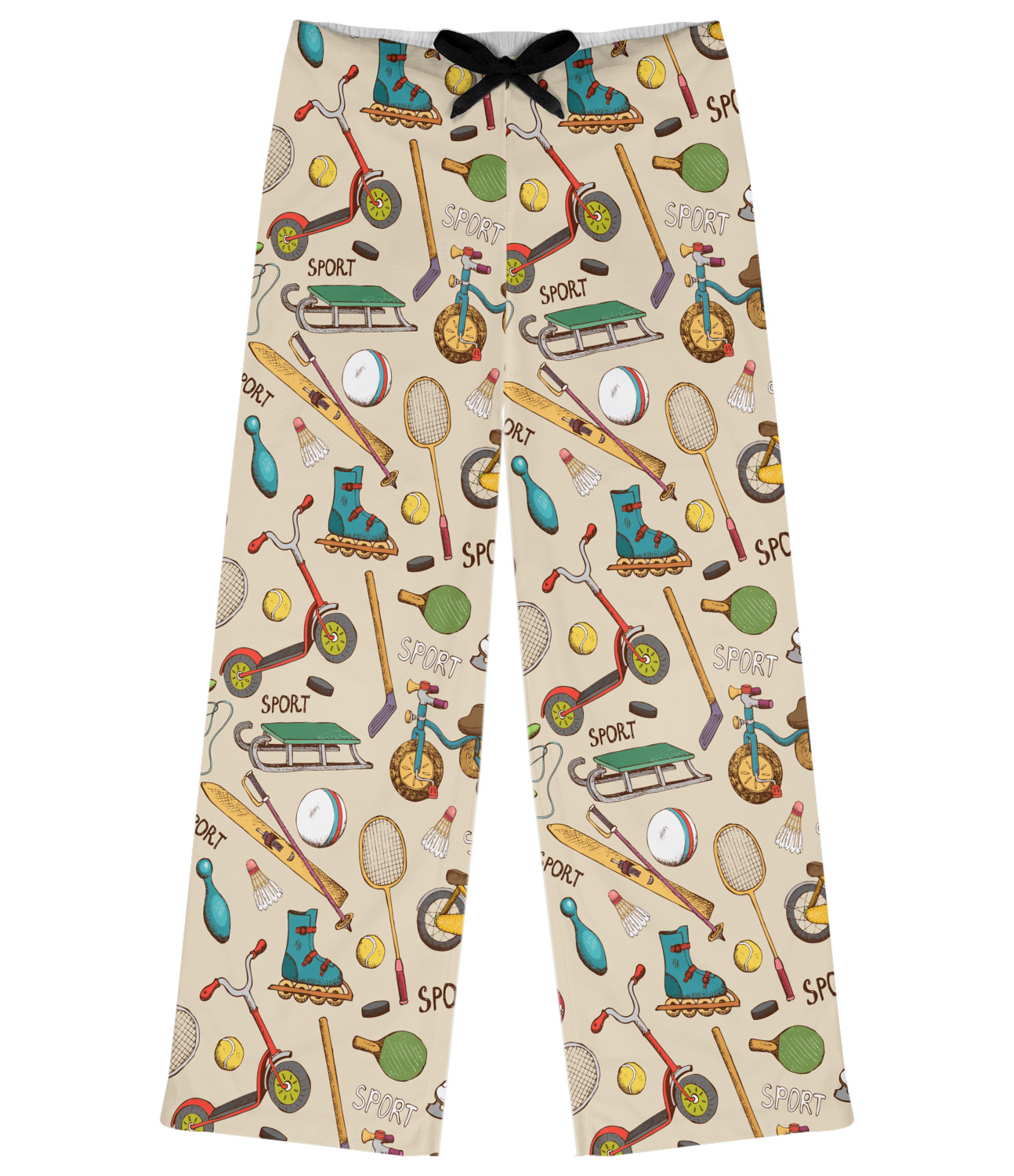 Vintage Sports Womens Pajama Pants - 2XL (Personalized) - YouCustomizeIt