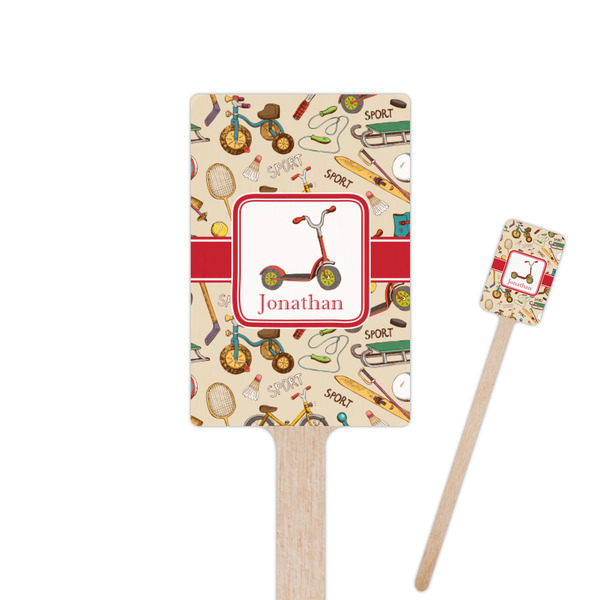 Custom Vintage Sports Rectangle Wooden Stir Sticks (Personalized)