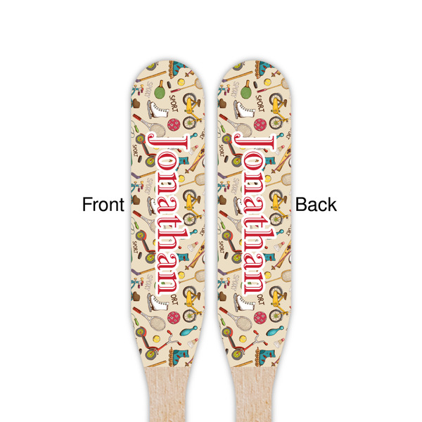 Vintage Sports Wooden Food Pick - Paddle - Double Sided - Front & Back