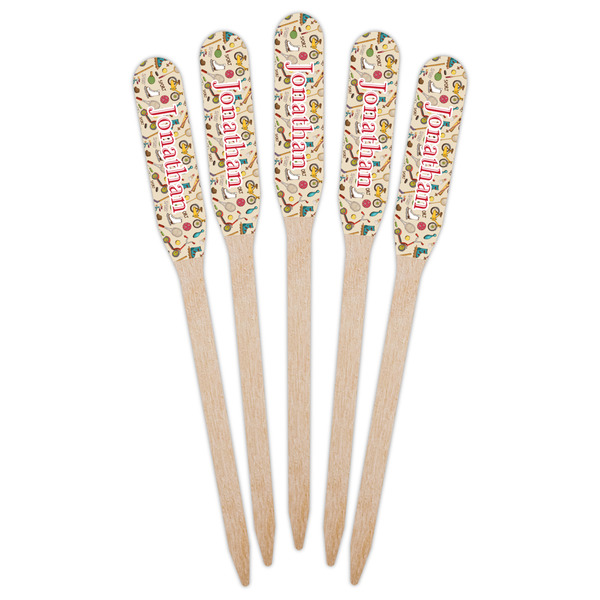 Vintage Sports Wooden Food Pick - Paddle - Fan View