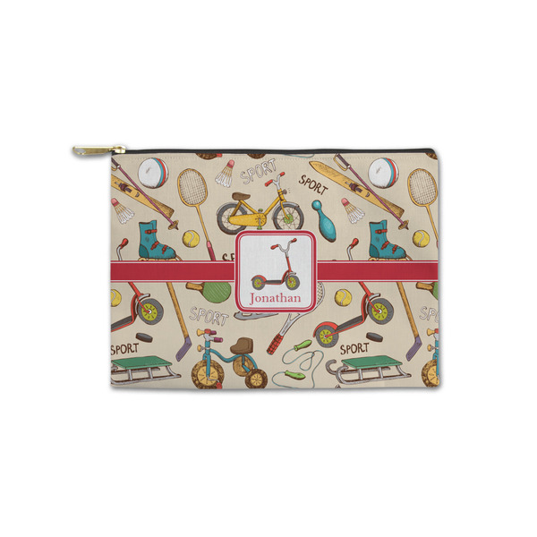 Custom Vintage Sports Zipper Pouch - Small - 8.5"x6" (Personalized)