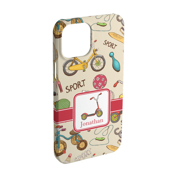 Custom Vintage Sports iPhone Case - Plastic - iPhone 15 Pro (Personalized)