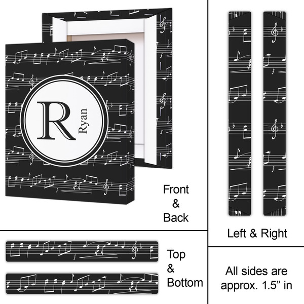 Musical Notes 11x14 - Canvas Print - Approval