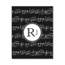 Musical Notes Wood Print - 11x14 (Personalized)