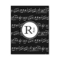Musical Notes Wood Print - 11x14 (Personalized)