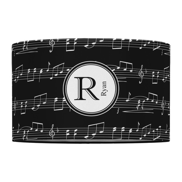 Musical Notes 12" Drum Lampshade - FRONT (Fabric)