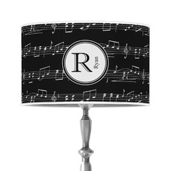Musical Notes 12" Drum Lamp Shade - Poly-film (Personalized)