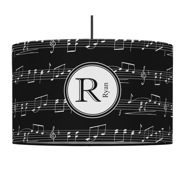 Musical Notes 12" Drum Lampshade - PENDANT (Fabric)