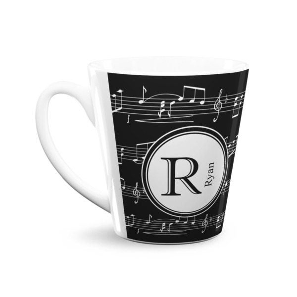 Musical Notes 12 Oz Latte Mug - Front