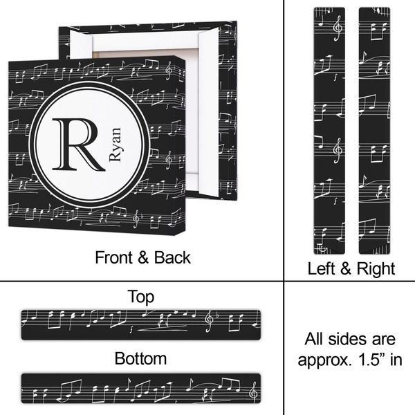 Musical Notes 12x12 - Canvas Print - Approval